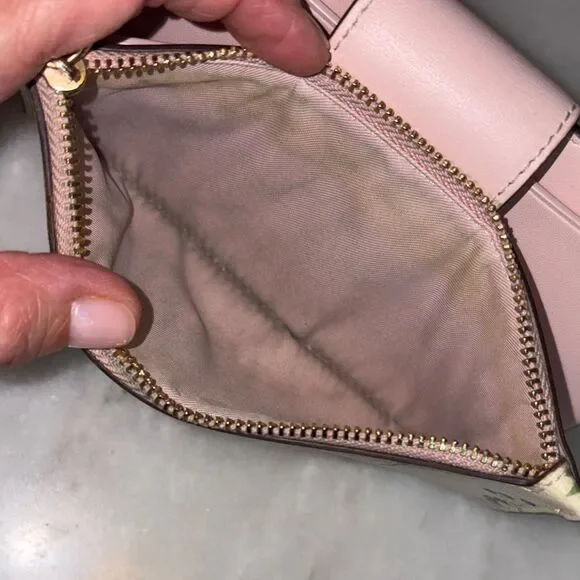 Coach Wallet Wristlet Floral Wildflower Saffiano Leather Phone Case Clutch Pink - Picture 13 of 16